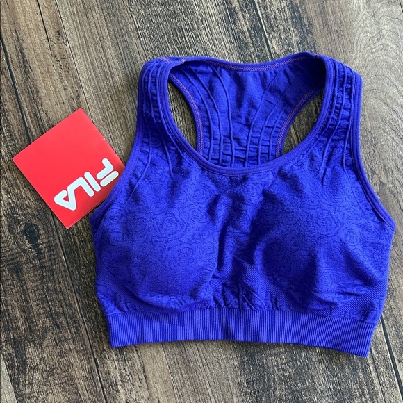 FILA Women's Vibrant Blue Sports Bra - Picture 1 of 3